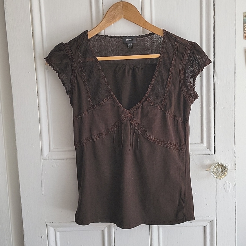 Brown Lace Mexx Blouse